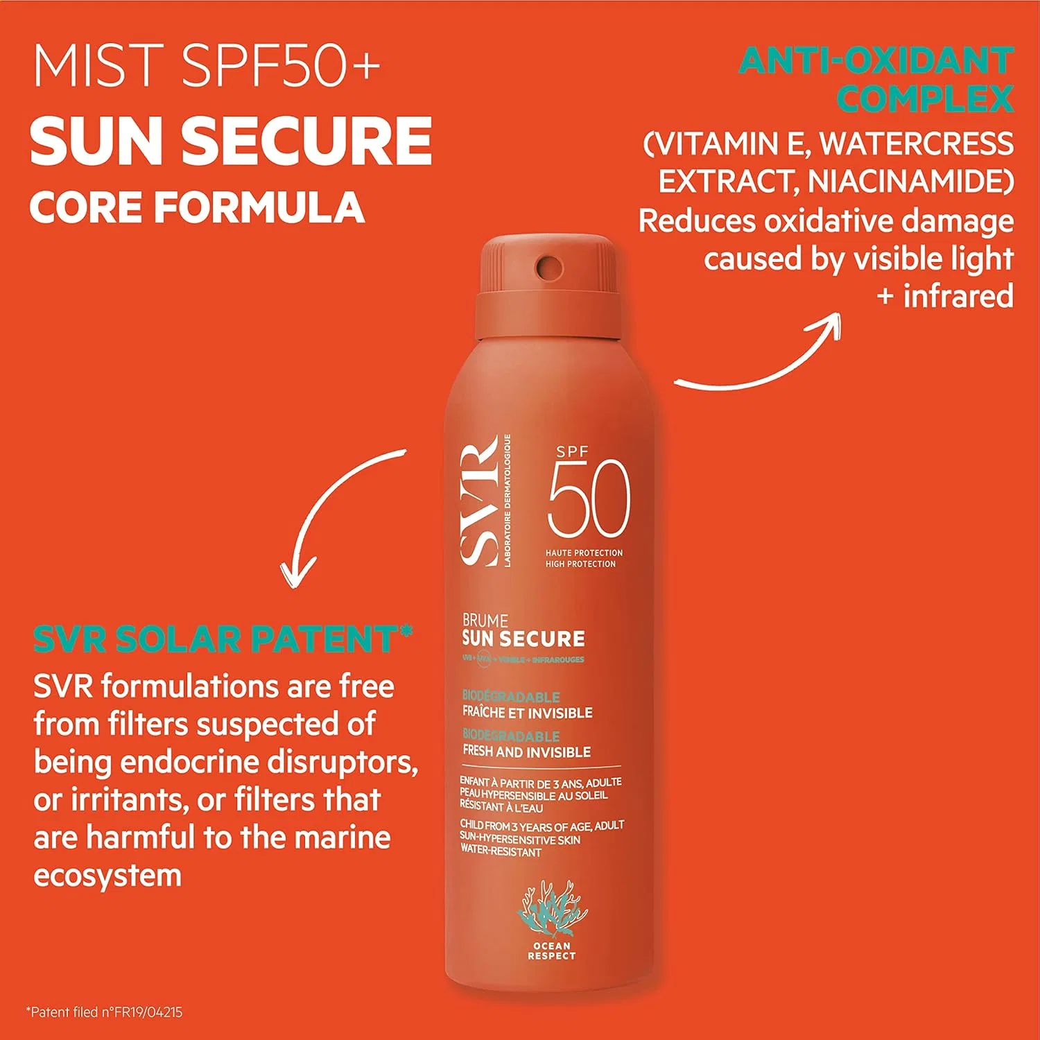 Солнцезащитный спрей SVR Sun Secure Brume SPF50 Svr — фото 3