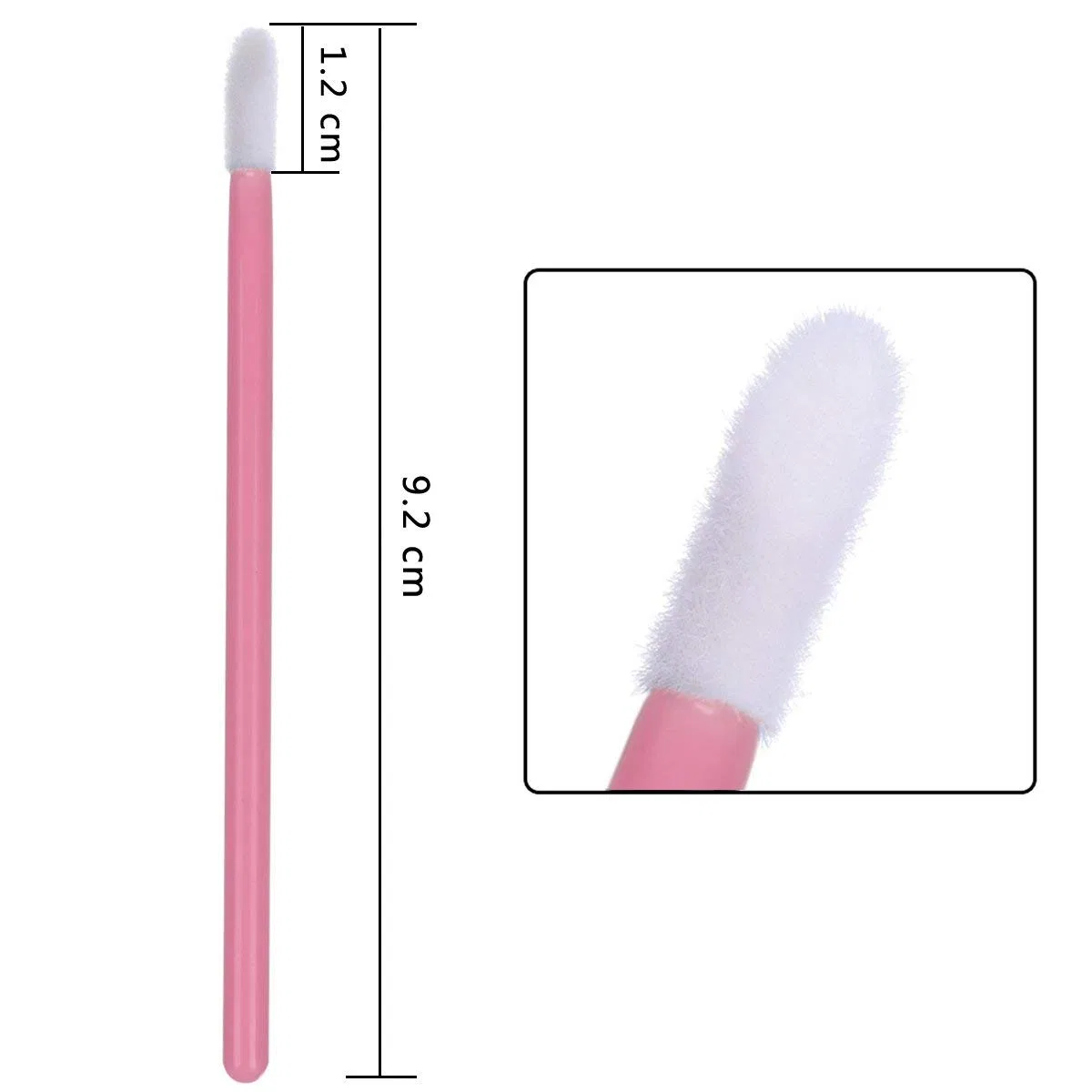 Набор из 100 одноразовых кистей для губ Generic, Pink-100 — фото 2