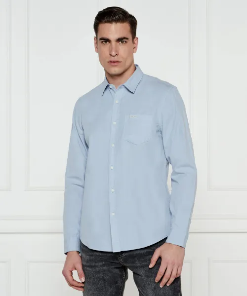 

Рубашка Slim fit Guess Jeans, синий