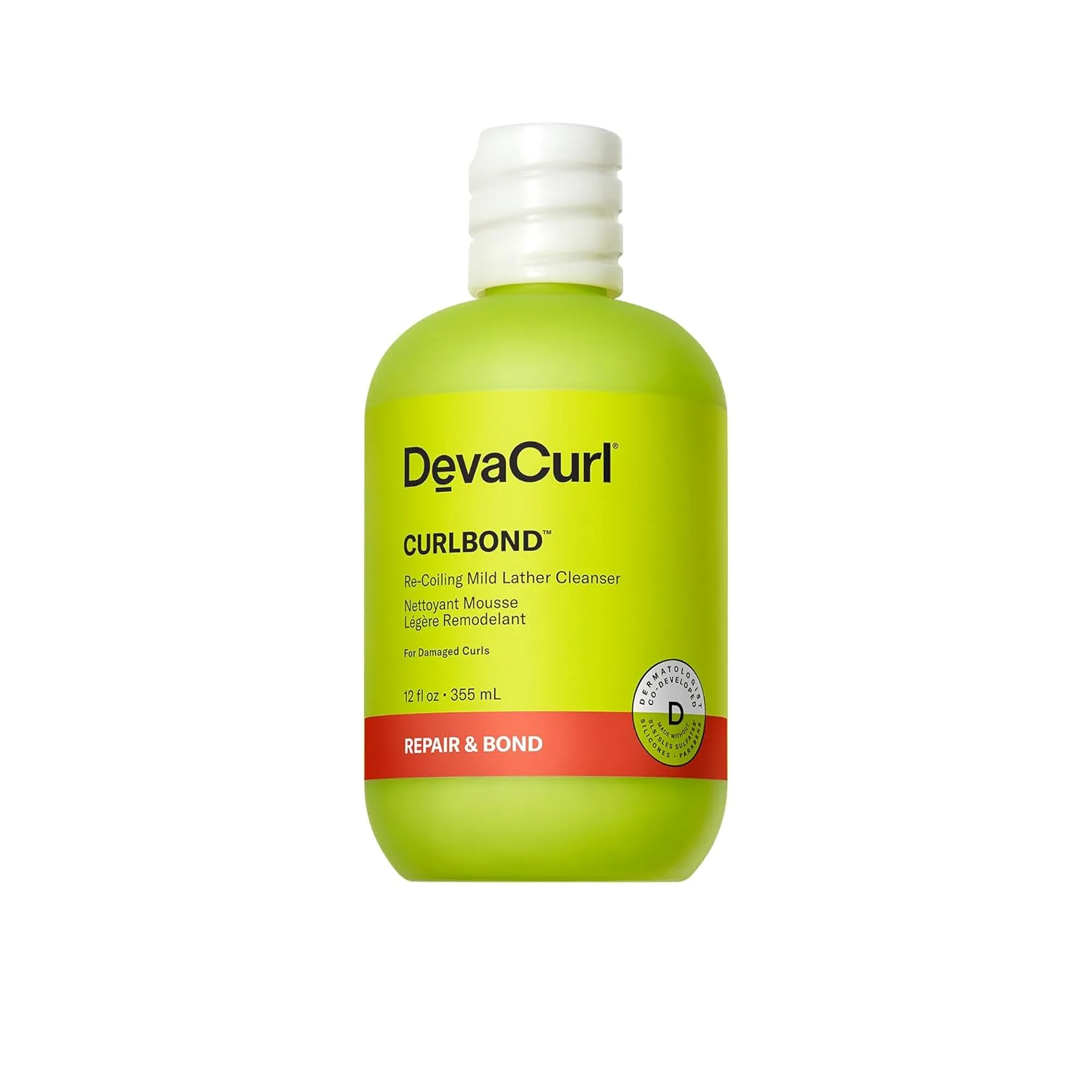 Гель для умывания DevaCurl — Очищающее средство CurlBond Re-Cooling с мягкой пеной | Уменьшает пушистость до 48 часов