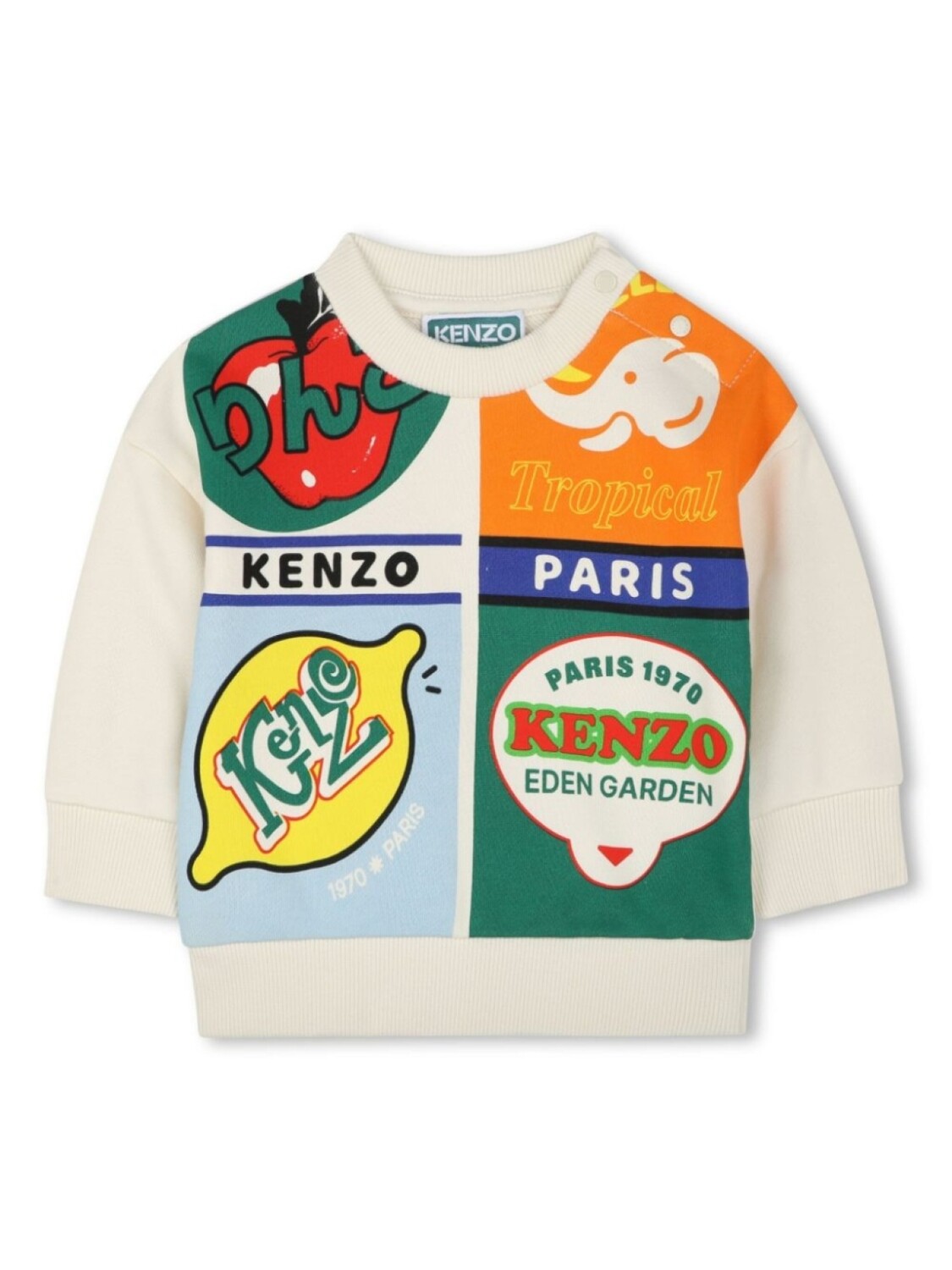 

Kenzo Kids толстовка с принтом, нейтральный