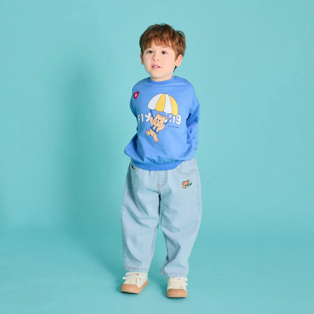 Детский свитшот Floral Kitsch, синий, от Rototobebe