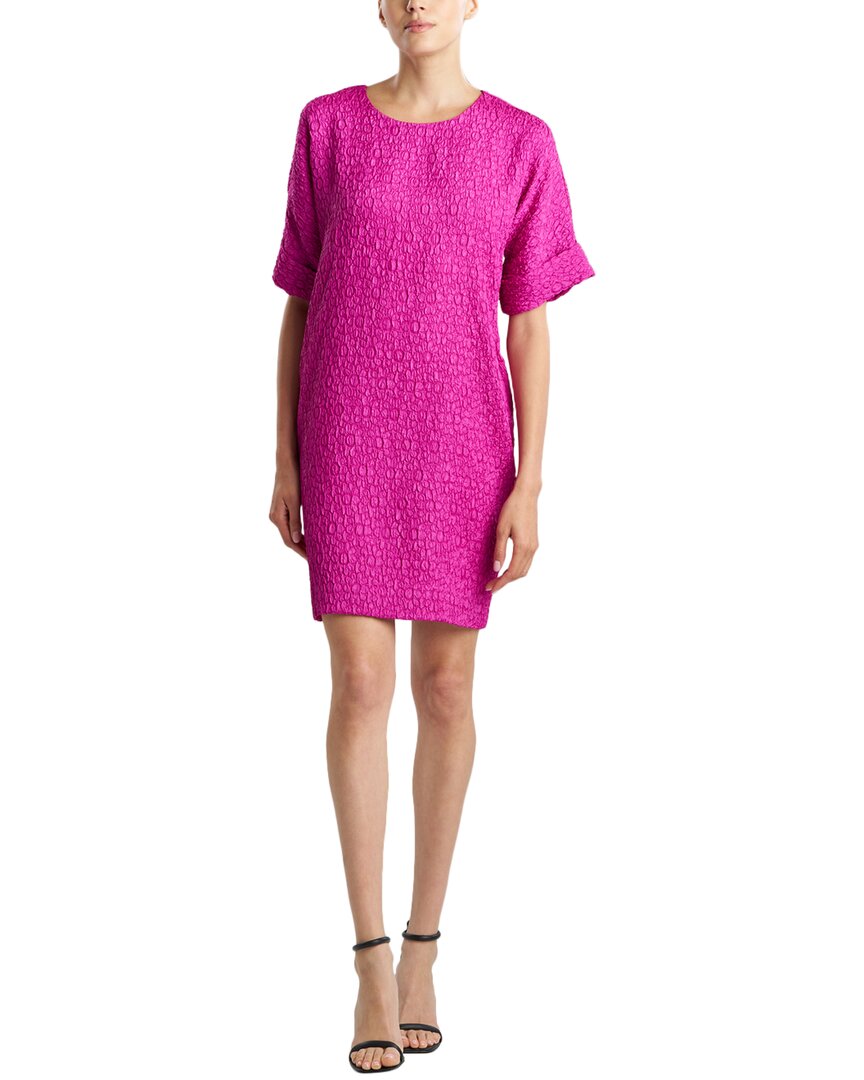 

Нарядное платье-футболка Natori Floral Crinkle Jacquard, розовый