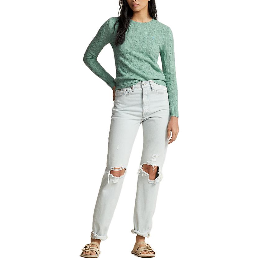 Polo Ralph Lauren Свитер Women's Green Crew Neck Moderate Others — фото 4