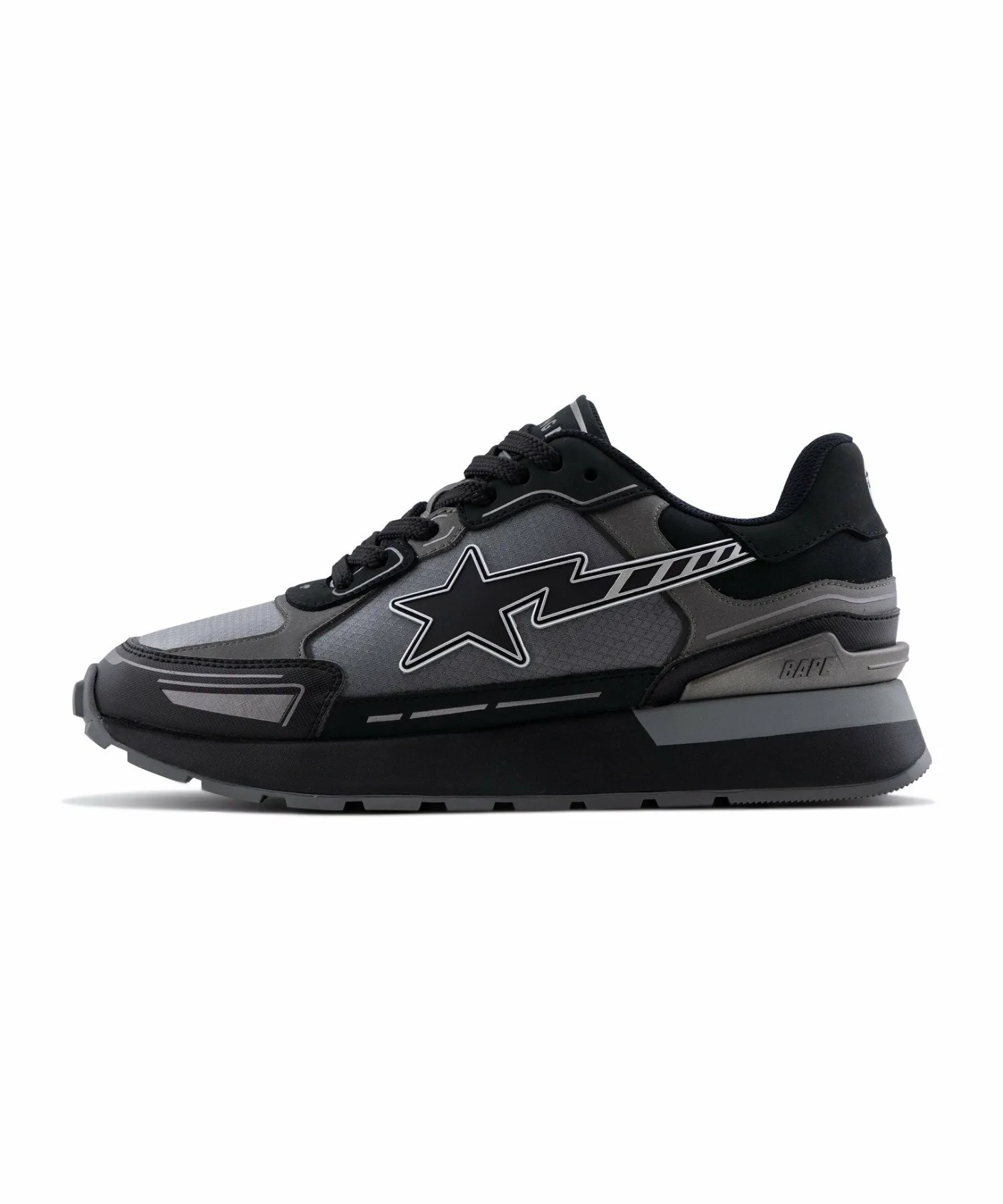 BAPE CROSS STA #1 A BATHING APE, BLACK — фото 2