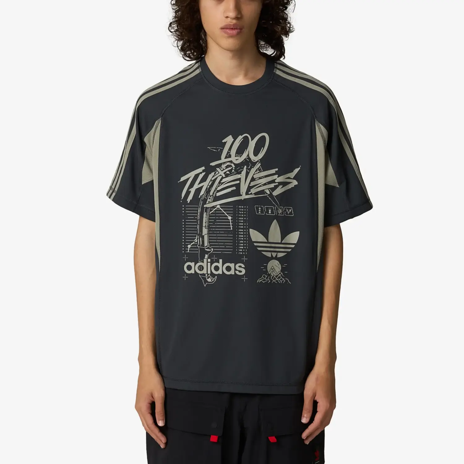 Футболка Adidas X 100 Thieves с принтом Adidas Originals, черный — фото 3