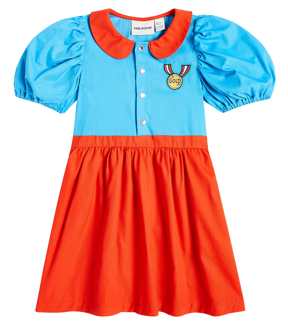 

Платье из хлопка с медалью Mini Rodini, разноцветный
