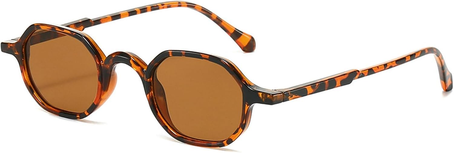 

Солнцезащитные очки в стиле ретро, ​​квадратные, для женщин и мужчин, винтажный стиль 90-х, модные многоугольные солнцезащитные очки, женские солнцезащитные очки синего и зеленого цвета mincl, Leopard Brown