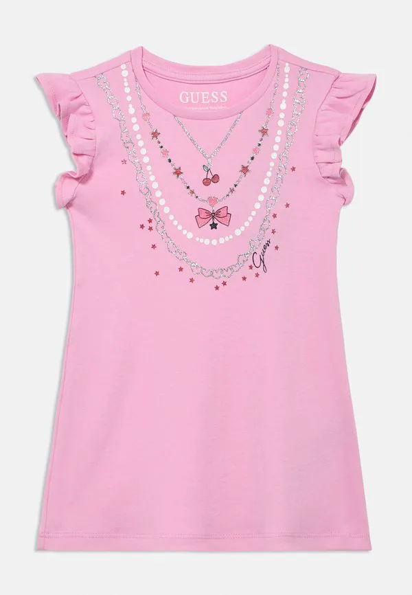Детское трикотажное платье из плетеного трикотажа Guess, Blooming Azalea