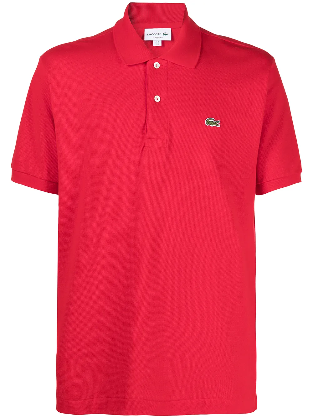 

Рубашка поло с вышитым логотипом Lacoste, красный