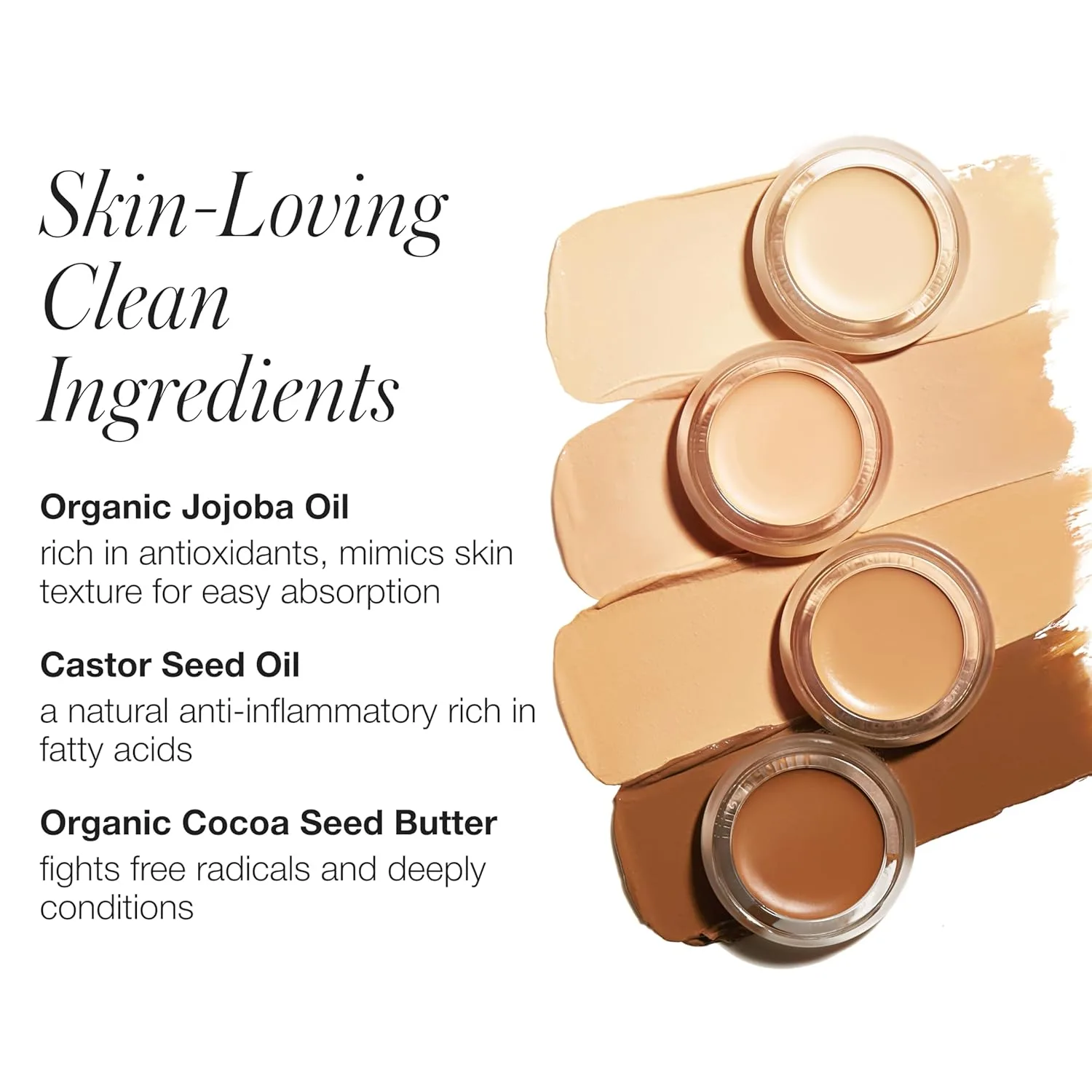 Консилер RMS Beauty UnCoverup, кремообразный, с плотным покрытием, увлажняющий, для маскировки темных кругов под глазами и несовершенств кожи, стойкий, естественный финиш, 6 мл. 5.67 г (1 шт.), 55 — фото 4