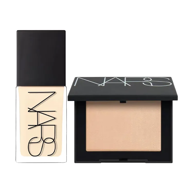 NARS Набор топовой тональной основы из двух предметов: легко растушевывается, стойкая, маскирующая, фиксирующая, 10 г + 30 мл, подарок на день рождения, Two-Piece Set: Liquid Foundation L0 30ml+Skin Concealer #Warm Nude Beige 10g
