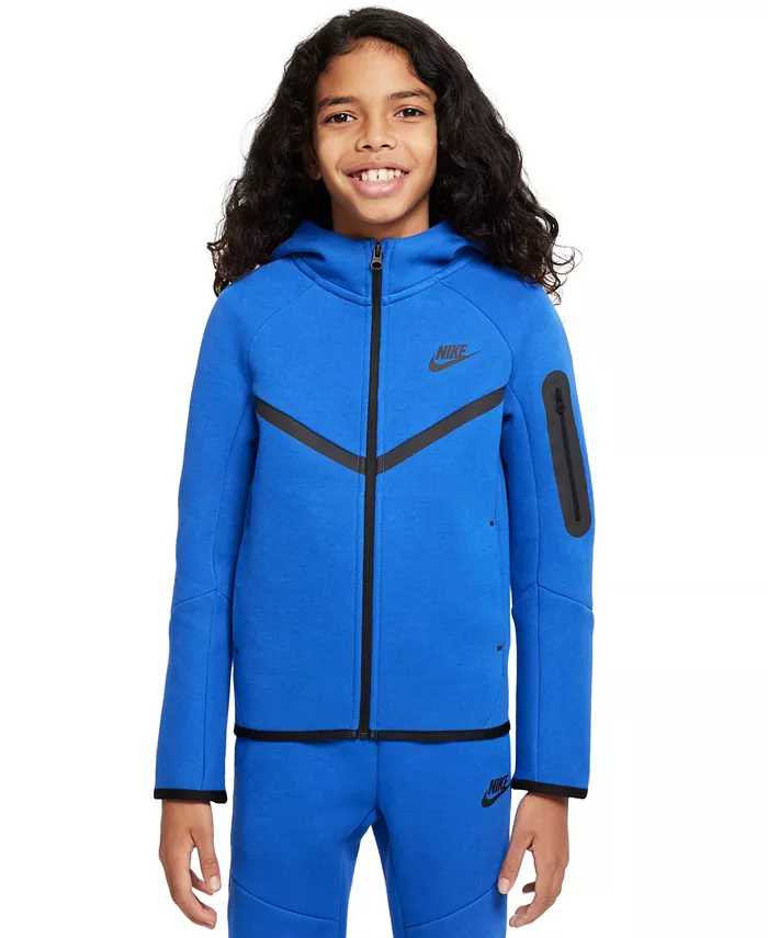 

Толстовка с молнией и технологичным флисом Big Boys Sportswear Nike, синий