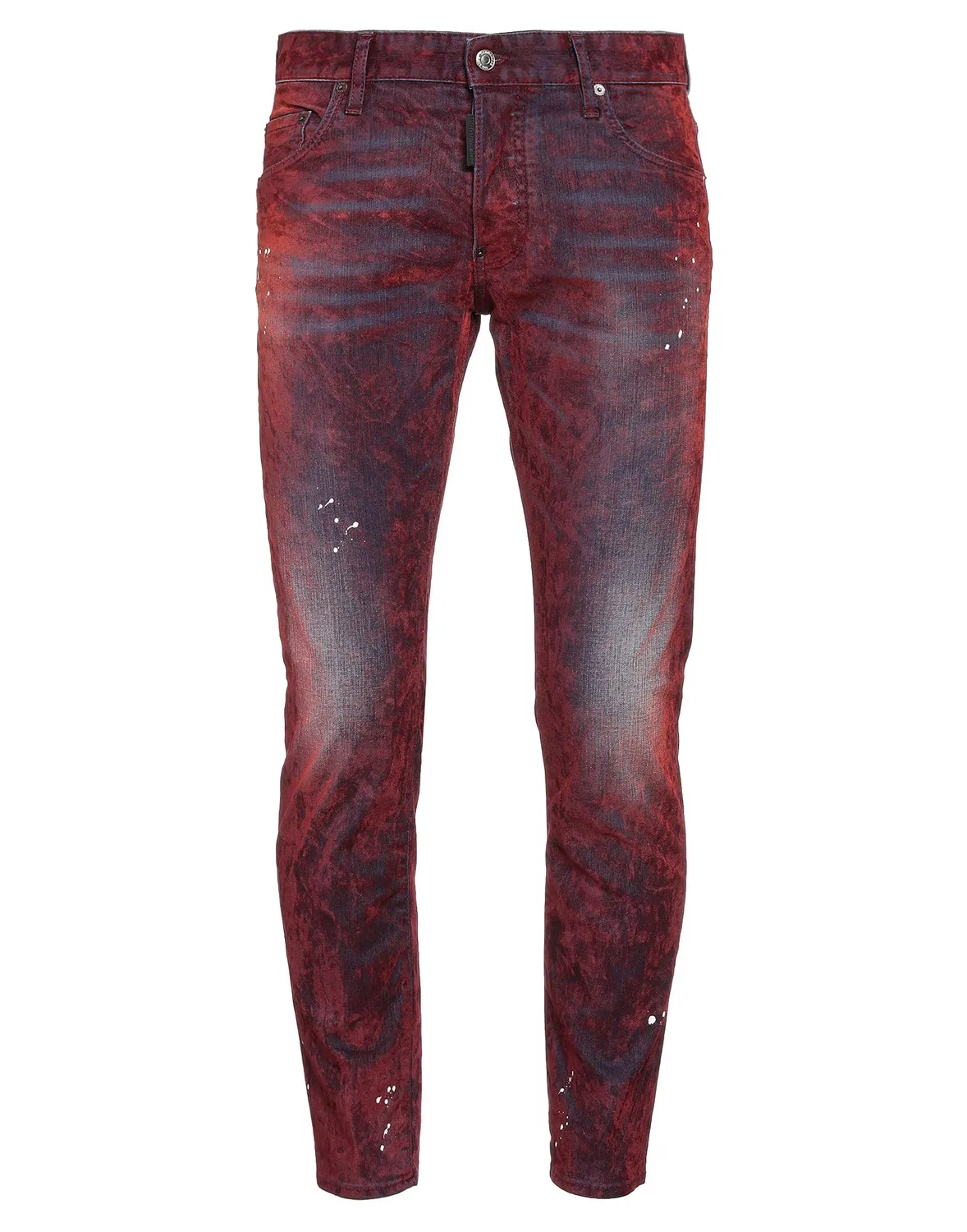 Джинсы прямого кроя DSQUARED2 бордовые