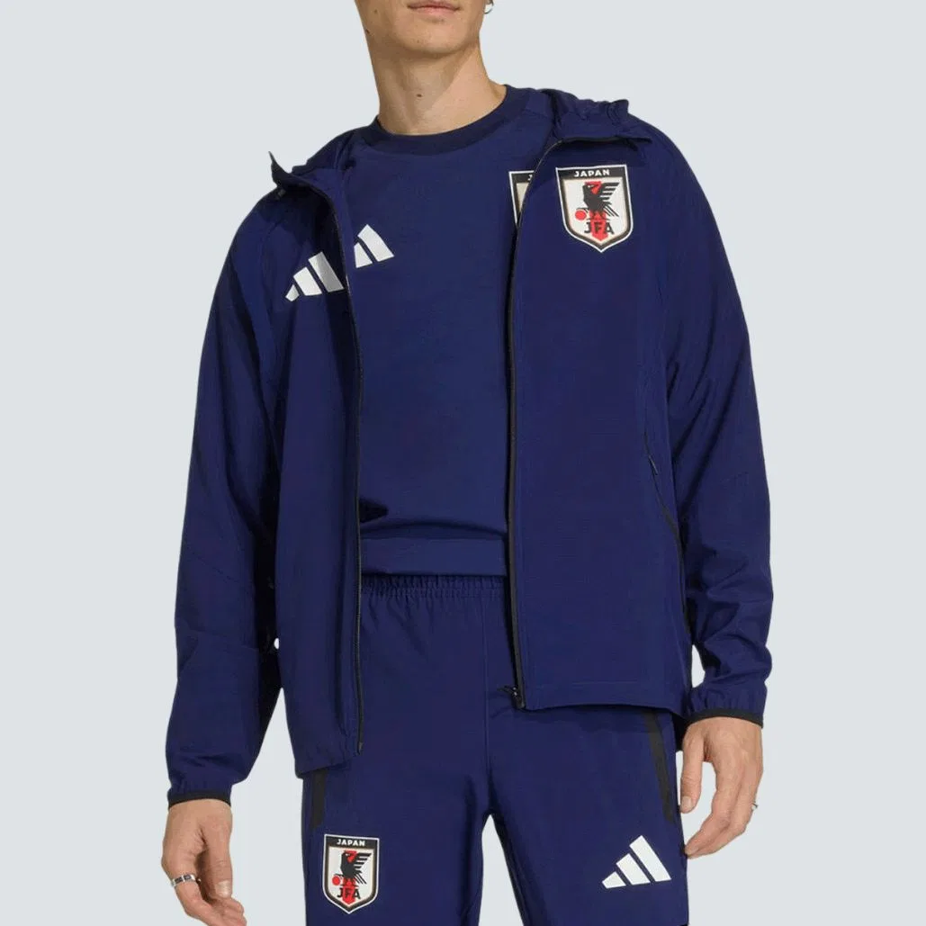 Куртка унисекс синяя с капюшоном Adidas, Blue — фото 4