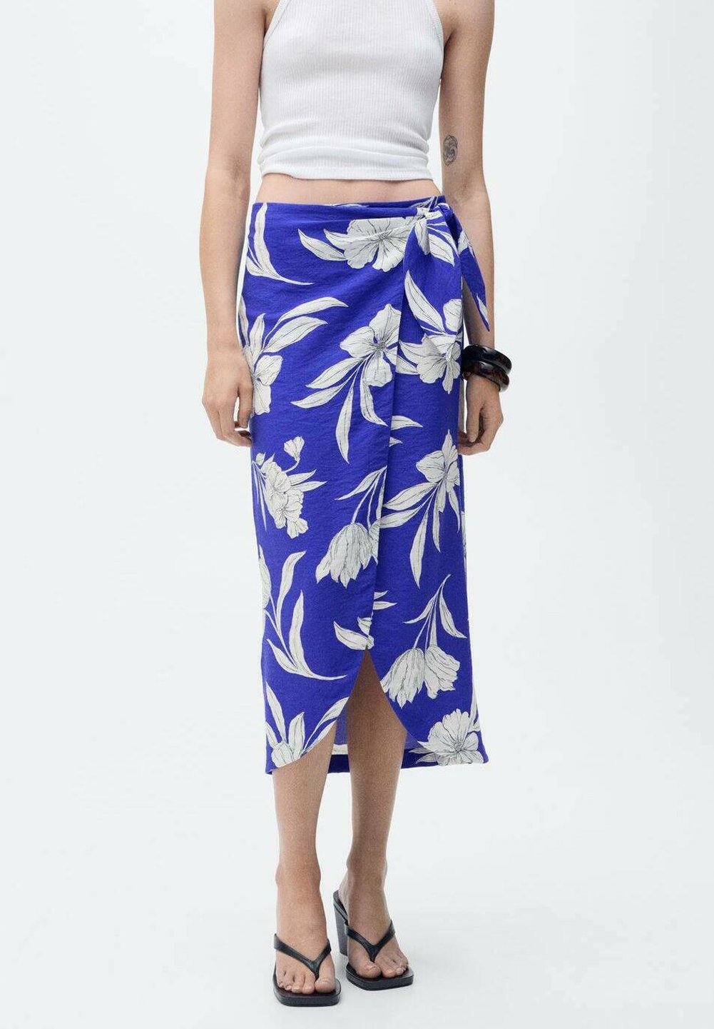 

Юбка-карандаш PAREO - Wrap skirt Mango, темно-синий