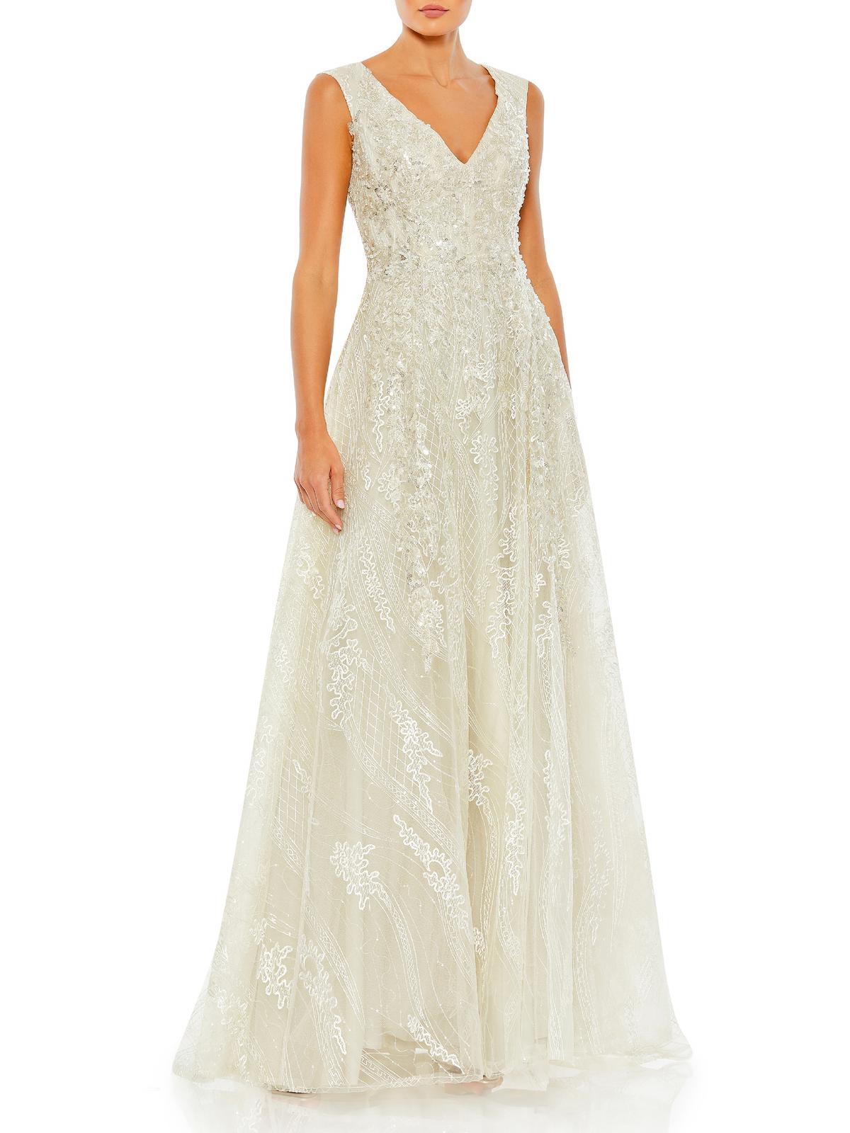 

Женское длинное вечернее платье с украшениями Mac Duggal