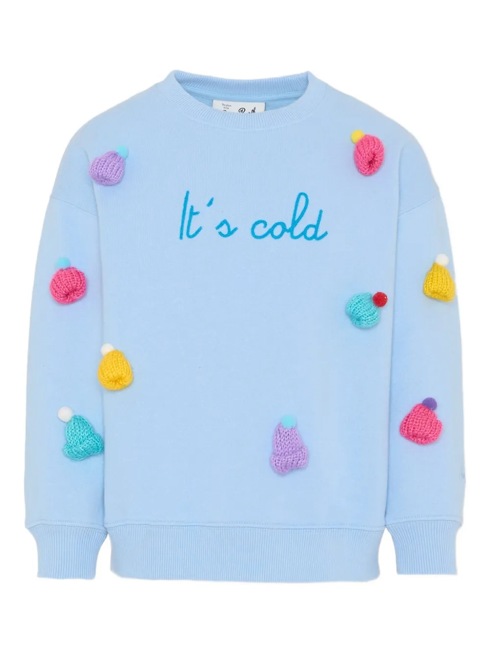 

Свитшот с аппликацией и вышивкой Mc2 Saint Barth Kids, синий