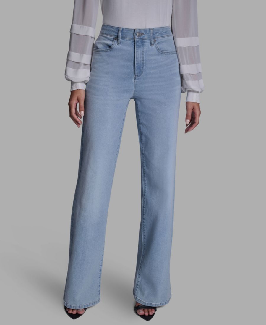 

Женские джинсы с широкими штанинами и средней посадкой BCBG, Ocean Air Wash