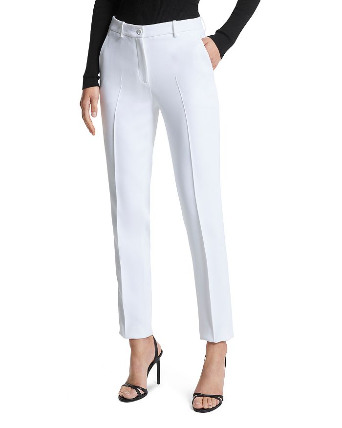 

Брюки Samantha Crepe Sable Michael Kors Collection, белый