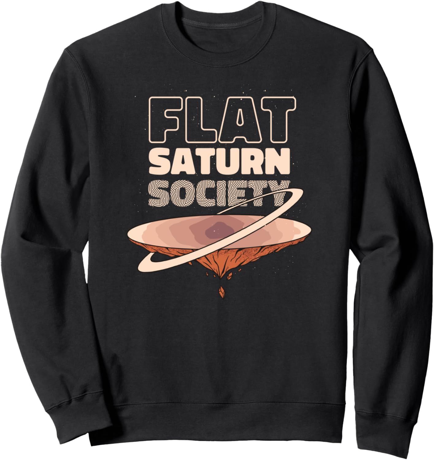 

Толстовка Flat Saturn Constrirs Flat Earth Gift Ideas, черный