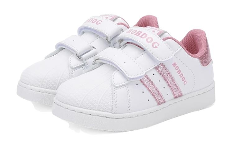 Кроссовки BOBDOG Kids Skateboarding Shoes Kids Low-top, белый/черный — фото 4