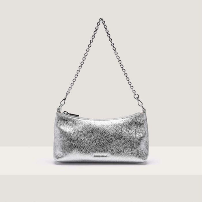 

Мини-сумка Coccinelle Aura, цвет Silver, Серебристый, Мини-сумка Coccinelle Aura, цвет Silver