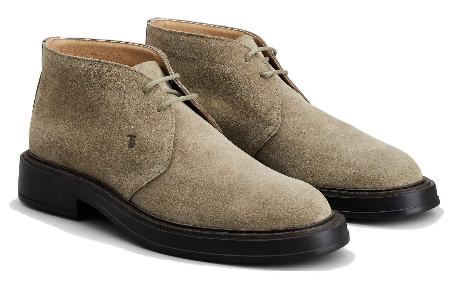 Ботинки Desert Round Toe на шнуровке TOD'S, бежево-желтые — фото 3