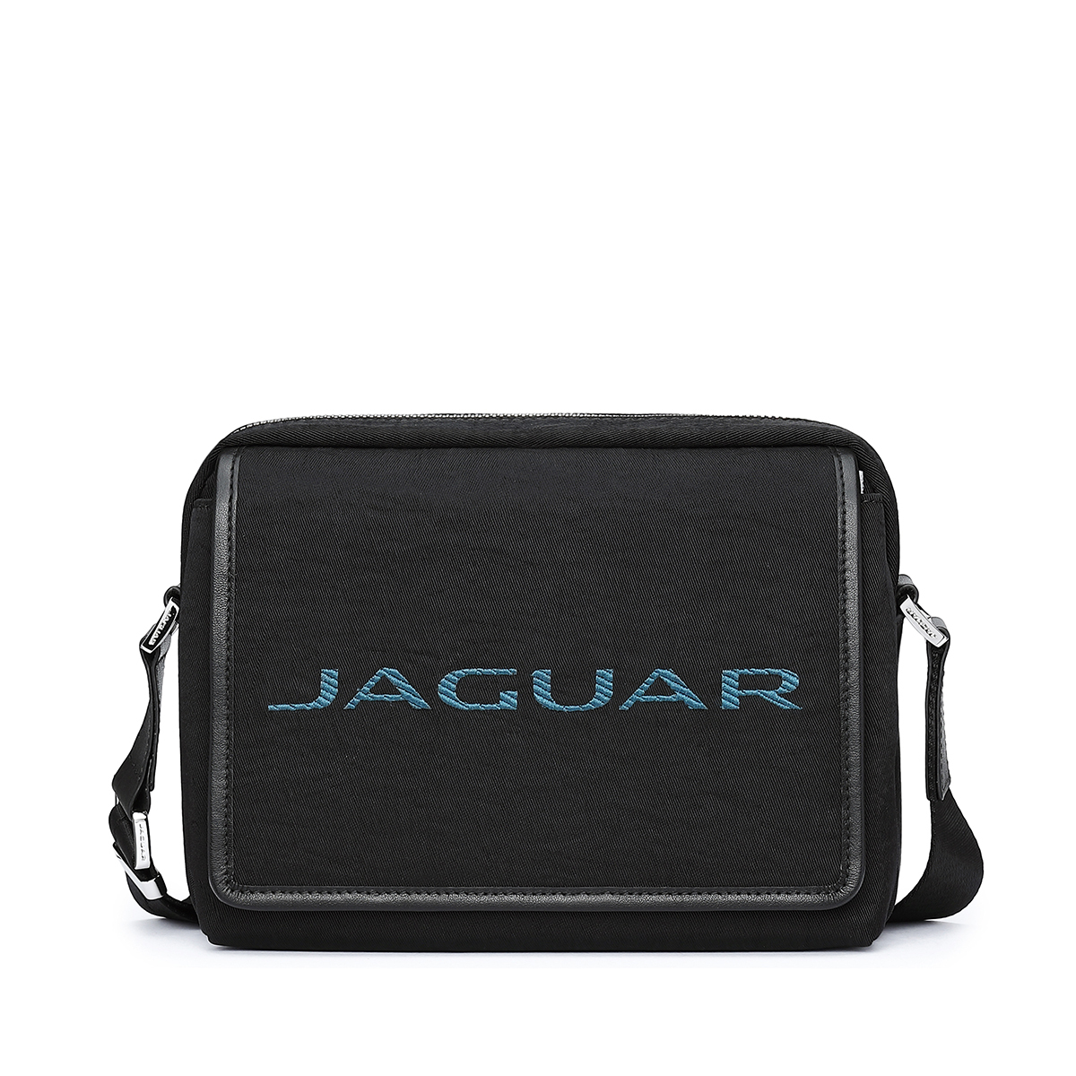 

JAGUAR Тканевая сумка квадратная малая Рюкзак Сумка через плечо классическая мужская черная, Black