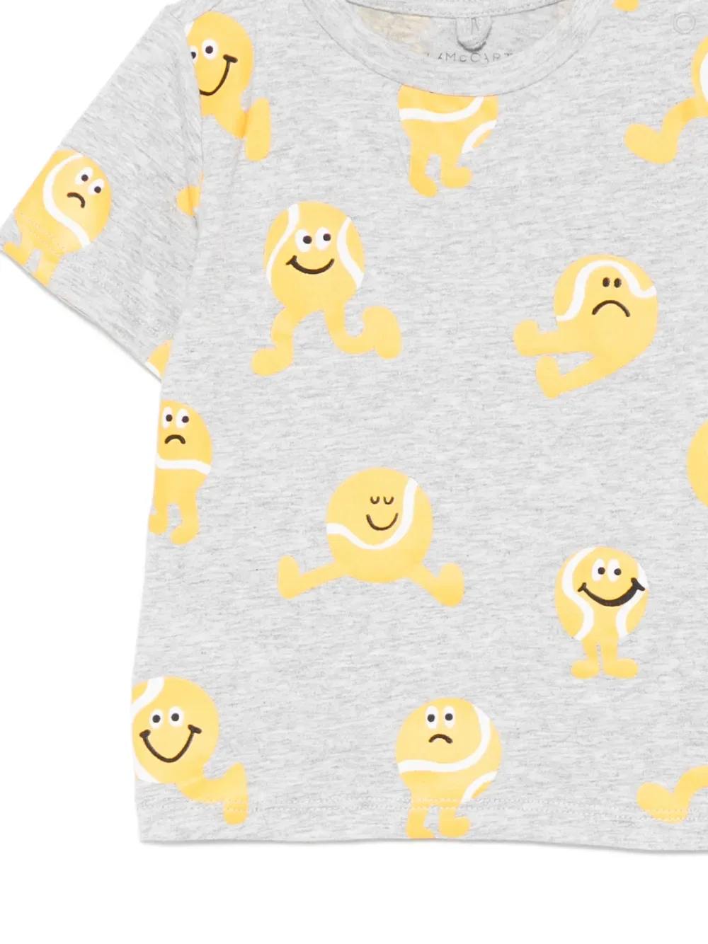 Футболка с теннисным принтом Stella Mccartney Kids, серый — фото 3