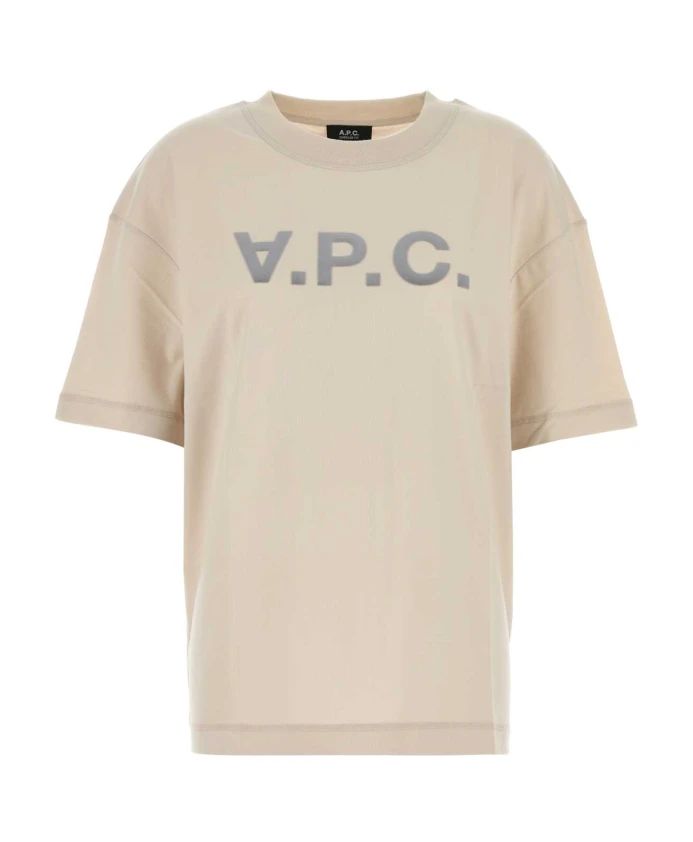 

Футболка оверсайз из песочного хлопка A.P.C., бежевый