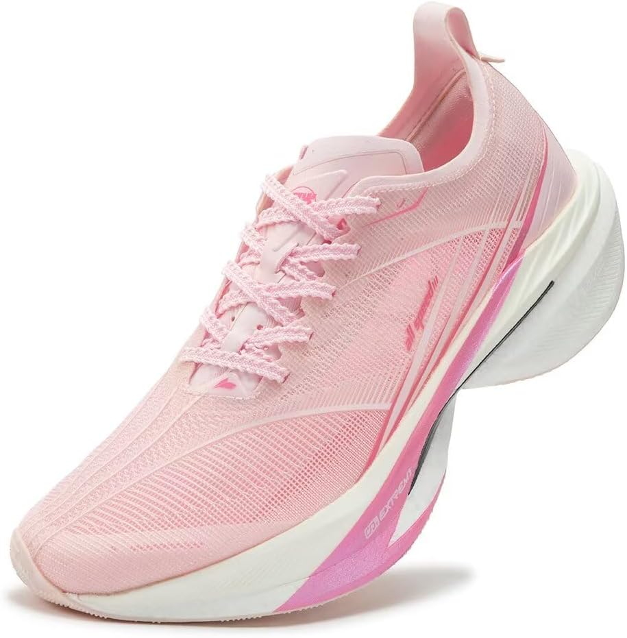 

Мужские беговые кроссовки 361 Furious 2.0 с карбоновой подошвой для широкой стопы, легкие, дышащие, противоскользящие, для марафонов и повседневных тренировок, профессиональные мужские кроссовки 361°, розовый