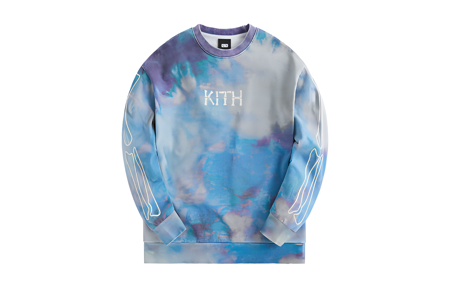 

Толстовка Treats Skeleton Nelson Crewneck KITH, Flame Blue