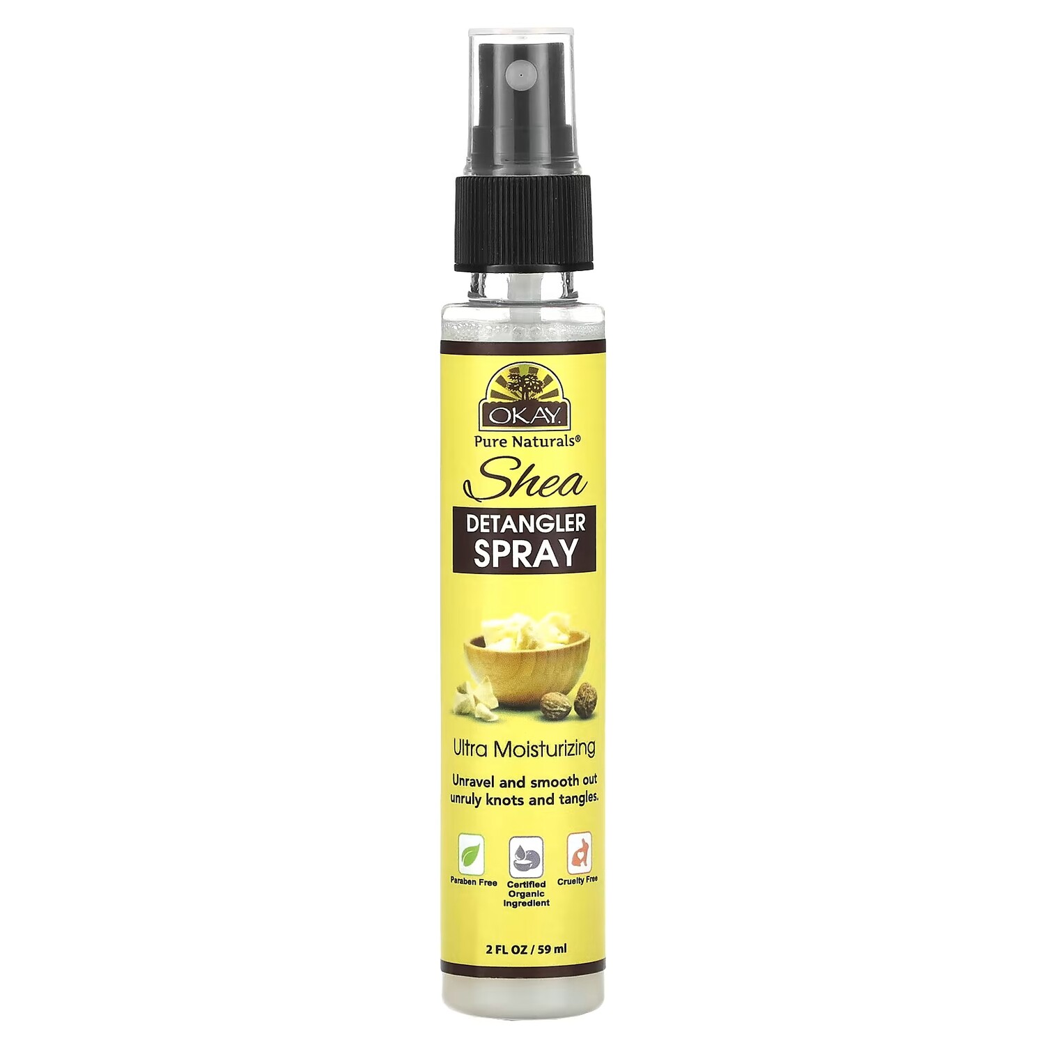 

Спрей Okay Pure Naturals для распутывания волос ши, 59 мл