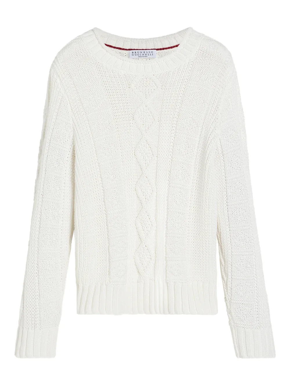 

Свитер фактурной вязки Brunello Cucinelli Kids, белый