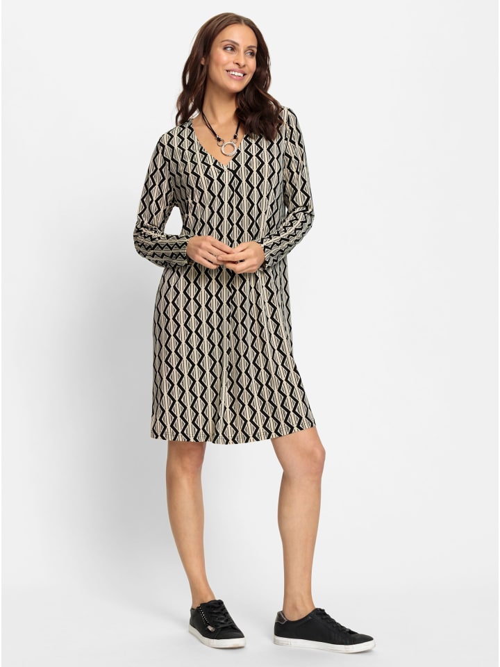 

Платье с принтом песочного и черного цветов WITT WEIDEN