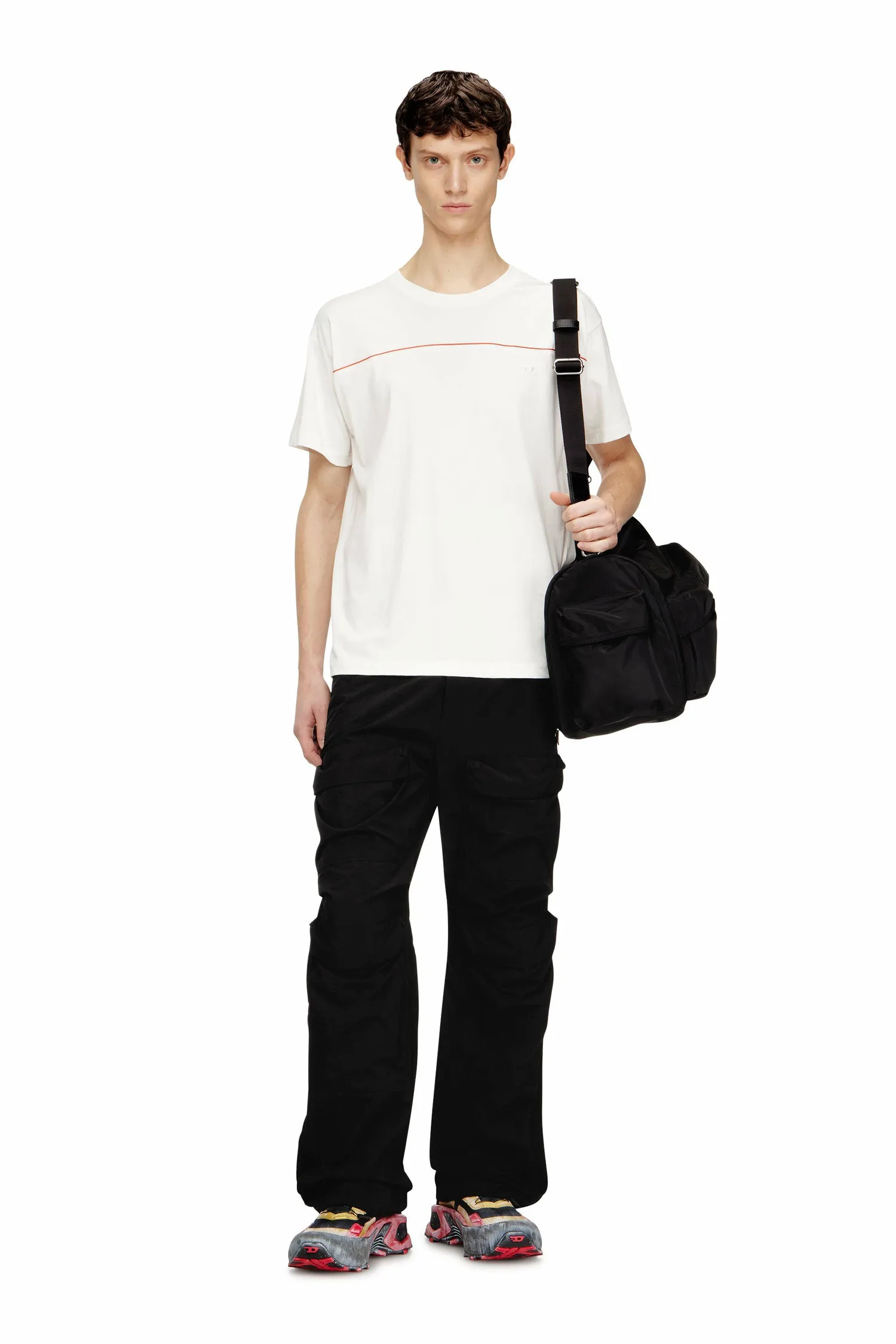 Мужская футболка T-NORM-PIPING Diesel, off white — фото 2