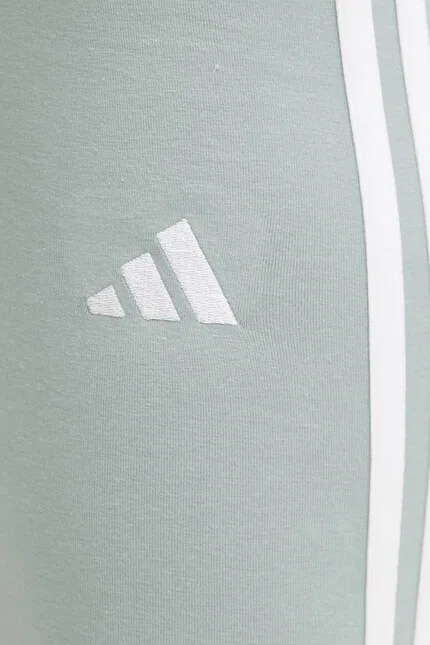 Леггинсы из эластичного хлопка Adidas, зеленый — фото 4