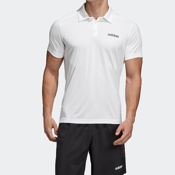 Футболка adidas Sports Training Short Sleeve Polo Shirt White, белый — фото 3