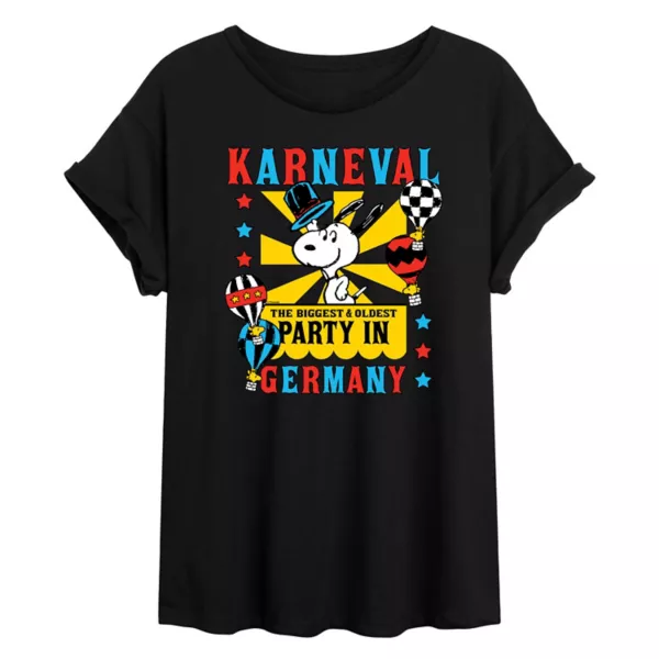 

Футболка Juniors' peanuts karneval germany oversize Licensed Character, черный