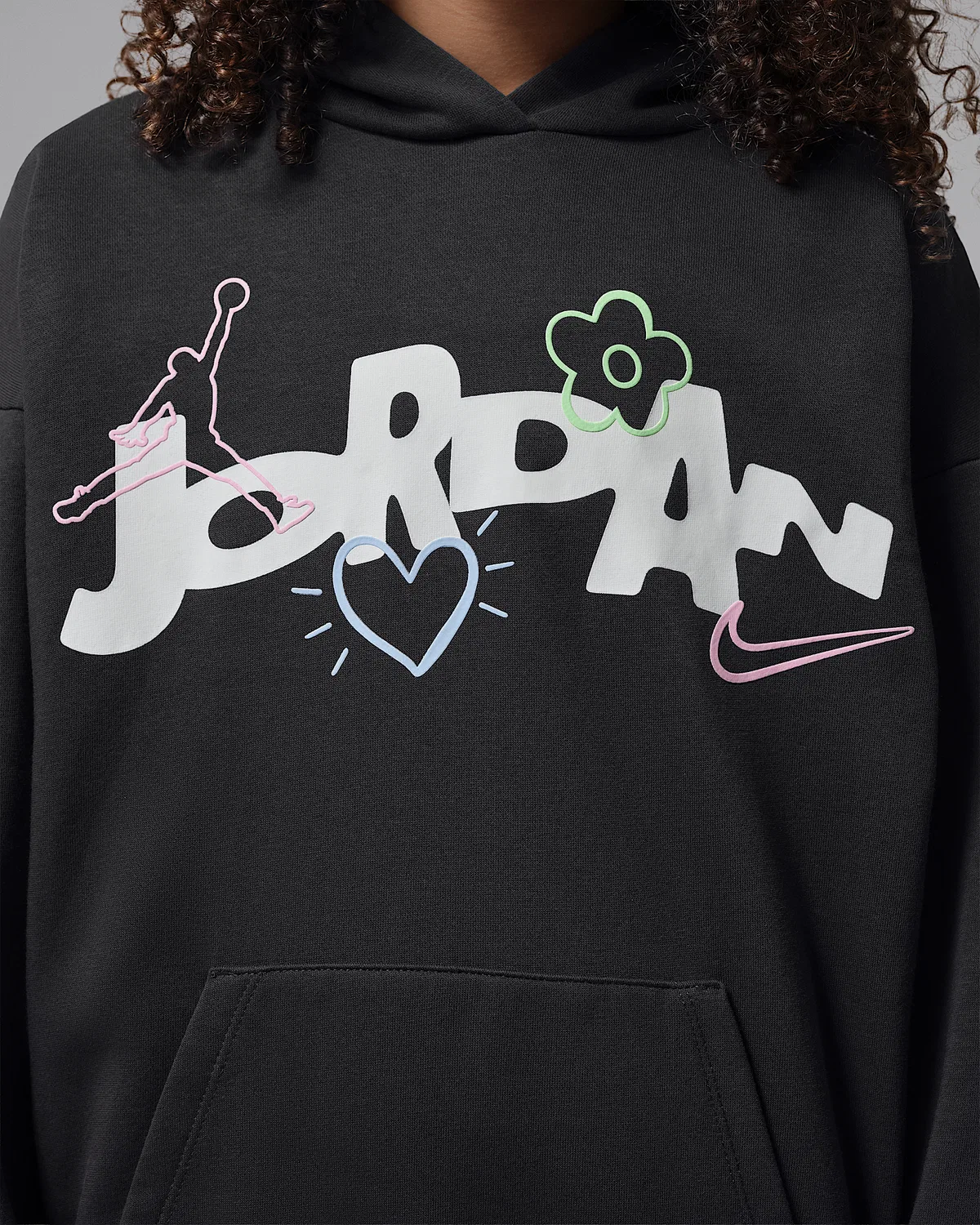 Детская худи Jordan Love is in the Air, Off Noir — фото 4