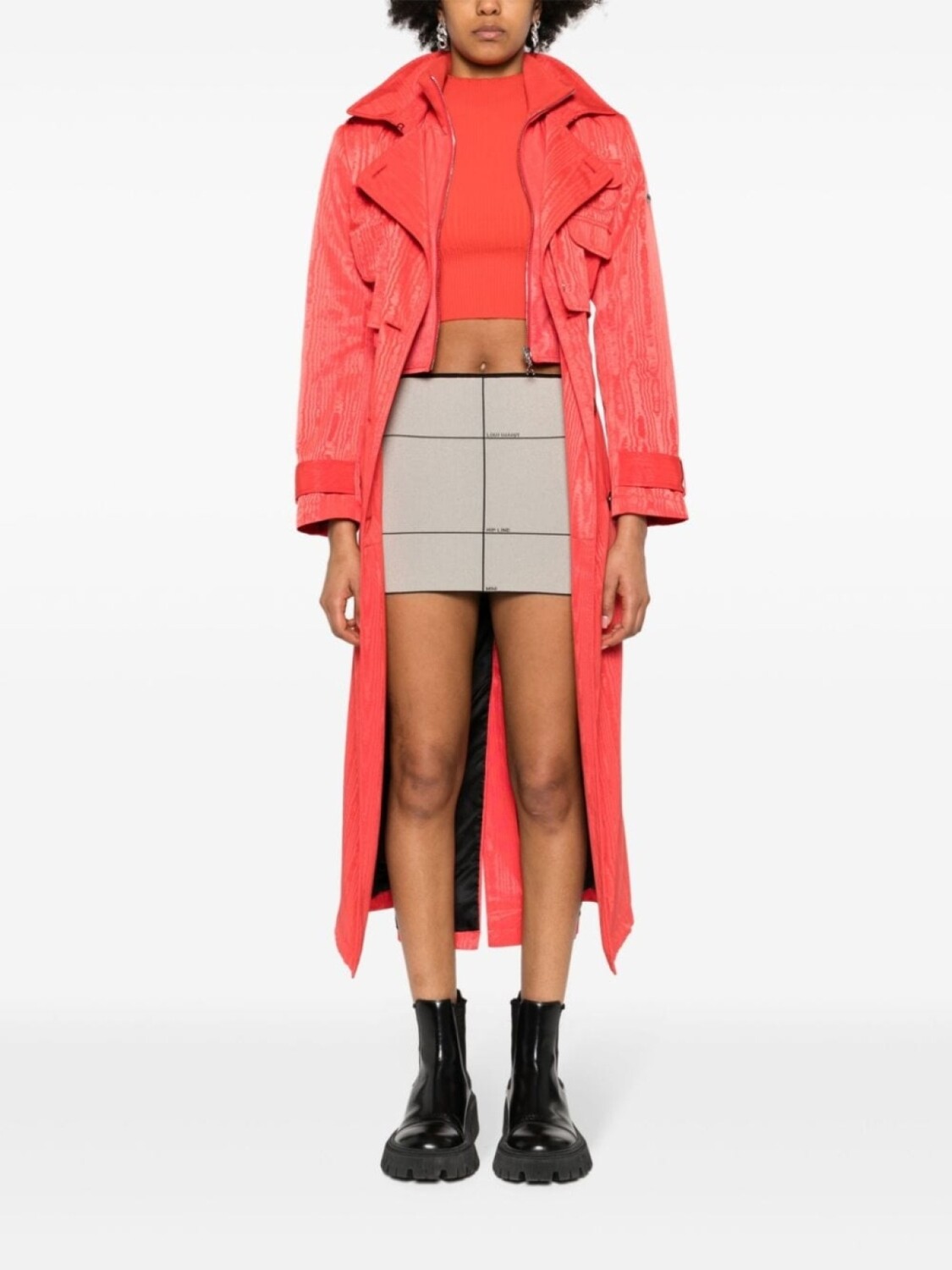 VETEMENTS юбка мини с принтом, нейтральный цвет — фото 2