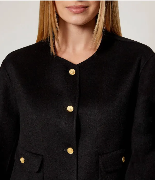 Шерстяная куртка Regular fit Tommy Hilfiger, черный — фото 4