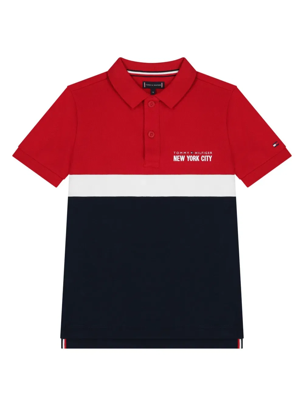 Поло с логотипом в стиле колорблок Tommy Hilfiger Junior, красный