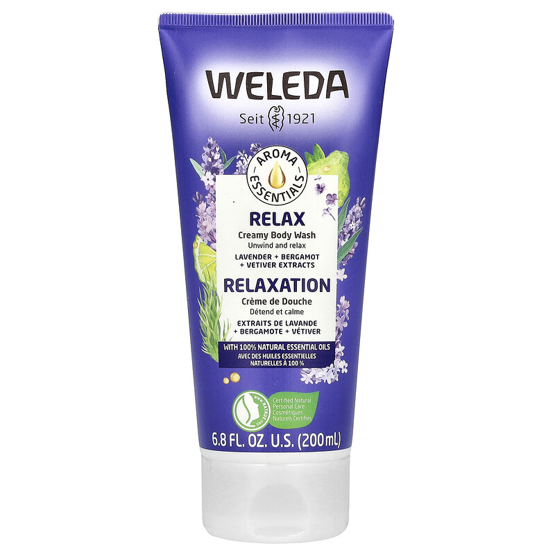 

Weleda, Крем-гель для душа, расслабляющий, с экстрактами лаванды, бергамота и ветивера, 200 мл (6,8 жидк. унц.)