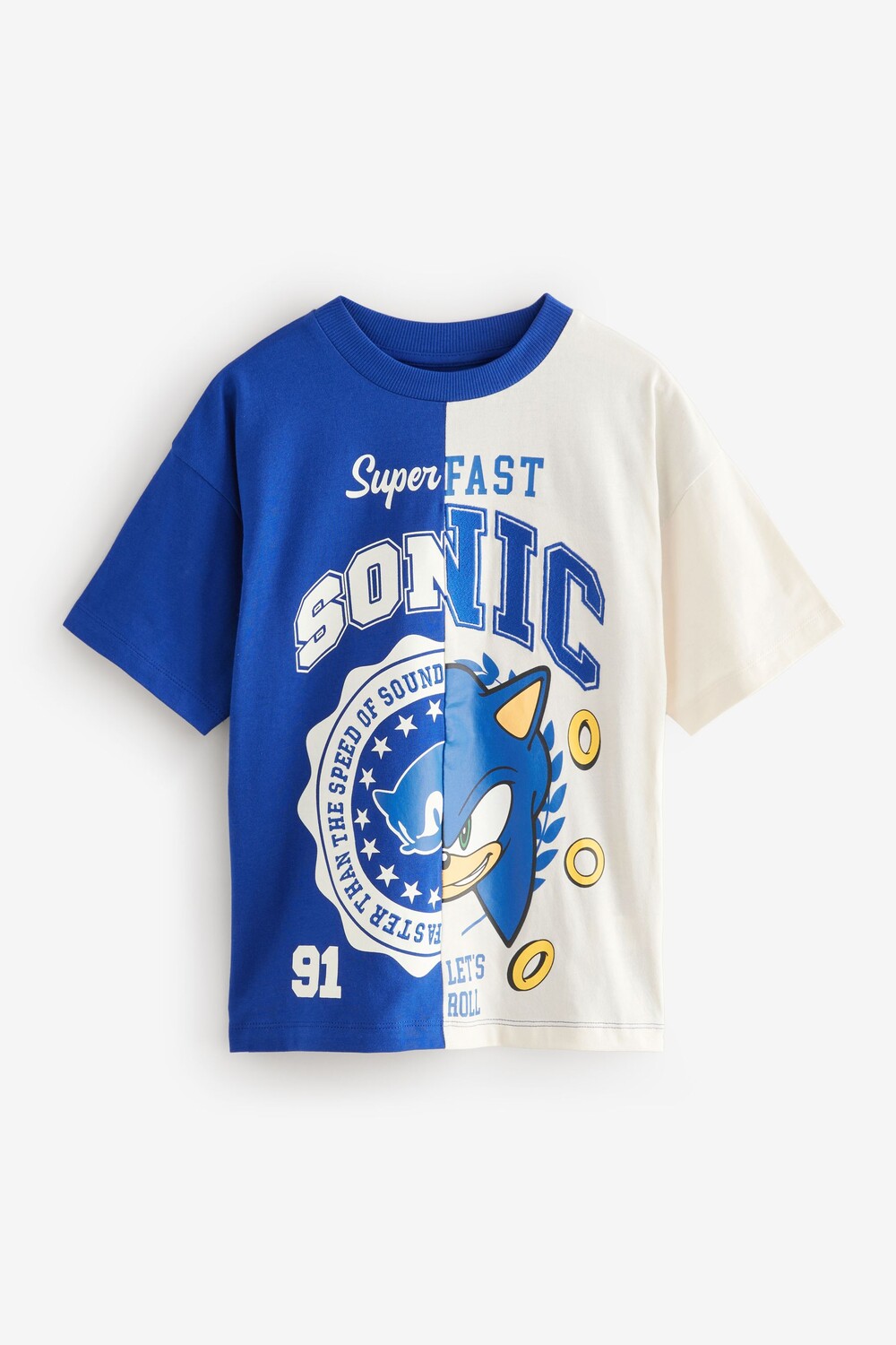 

Лицензированная футболка Sonic Spliced от (3 16 лет) Next, синий