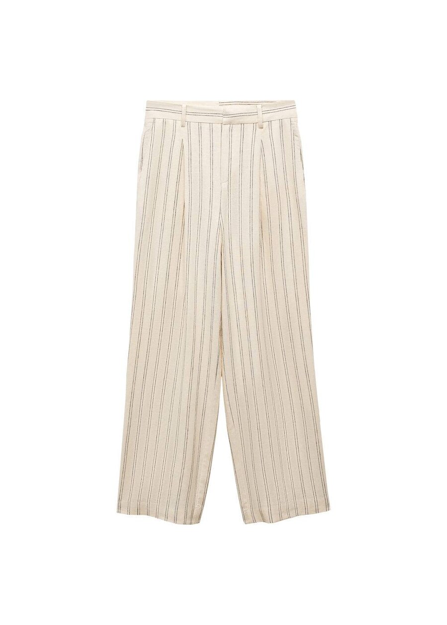 

Тканевые брюки MANGO Regular Pants Linde, нюд