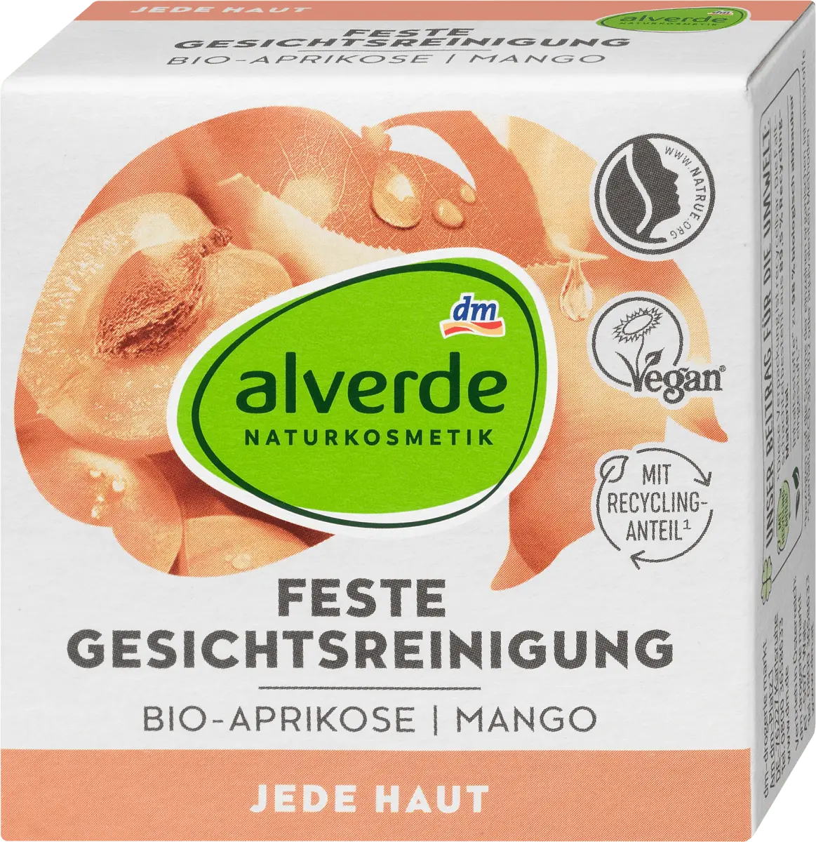 

Твердое очищающее средство для лица для любой кожи 75 г. alverde NATURKOSMETIK