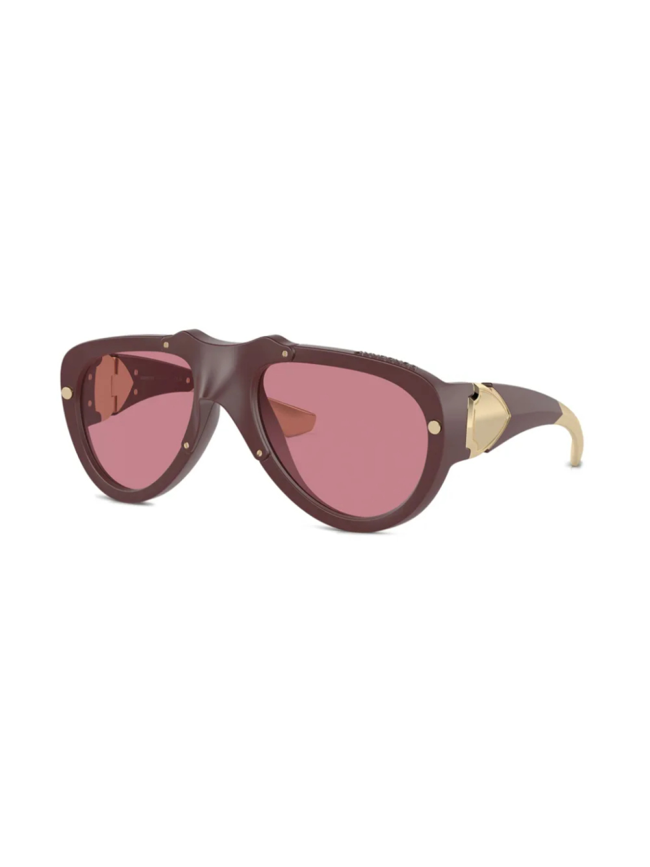 Солнцезащитные очки в массивной оправе Burberry Eyewear, красный — фото 2