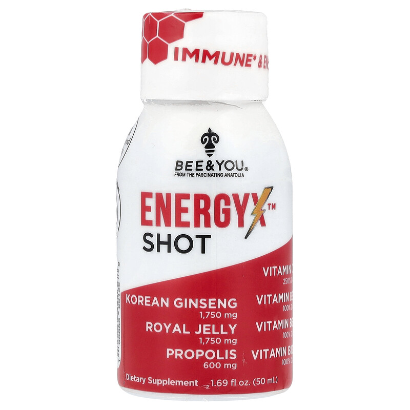 

Bee&You, EnergyX Shot, без кофеина, 50 мл (1,69 жидк. Унции)